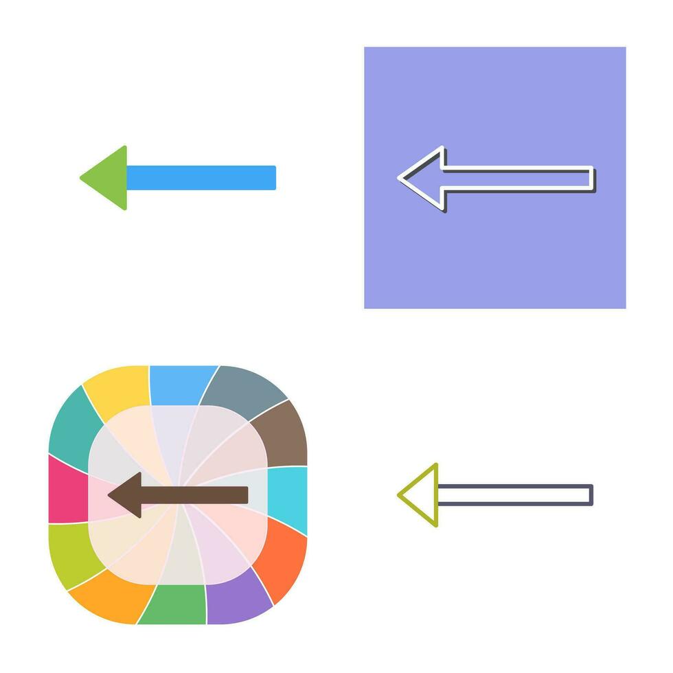 Unique Left Arrow Vector Icon