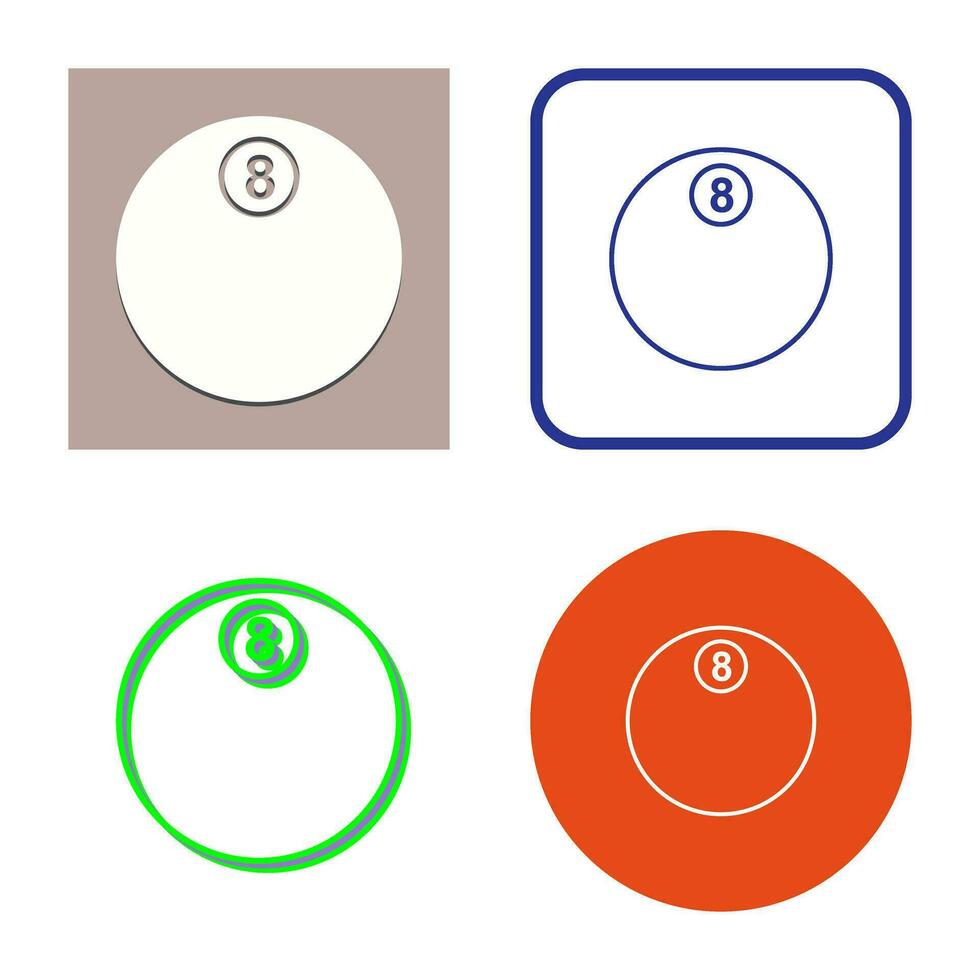 Unique Eight Ball Vector Icon