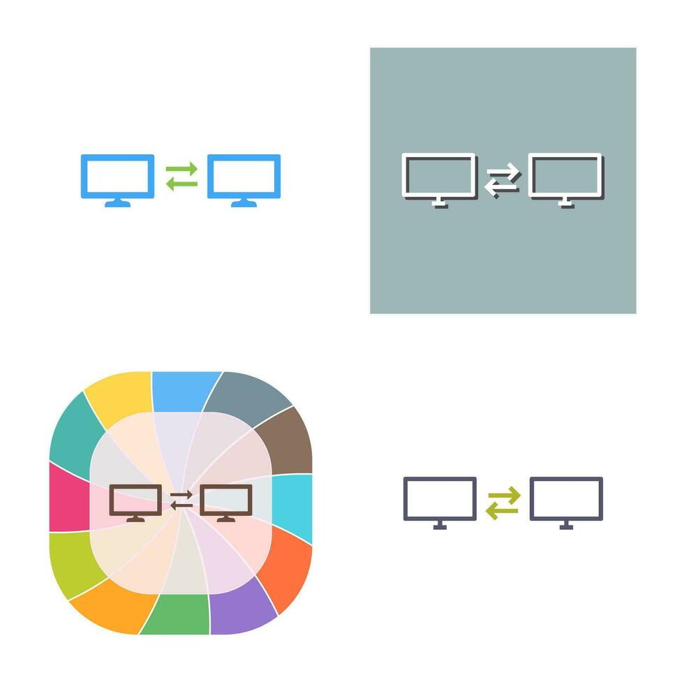 icono de vector de sistemas compartidos únicos