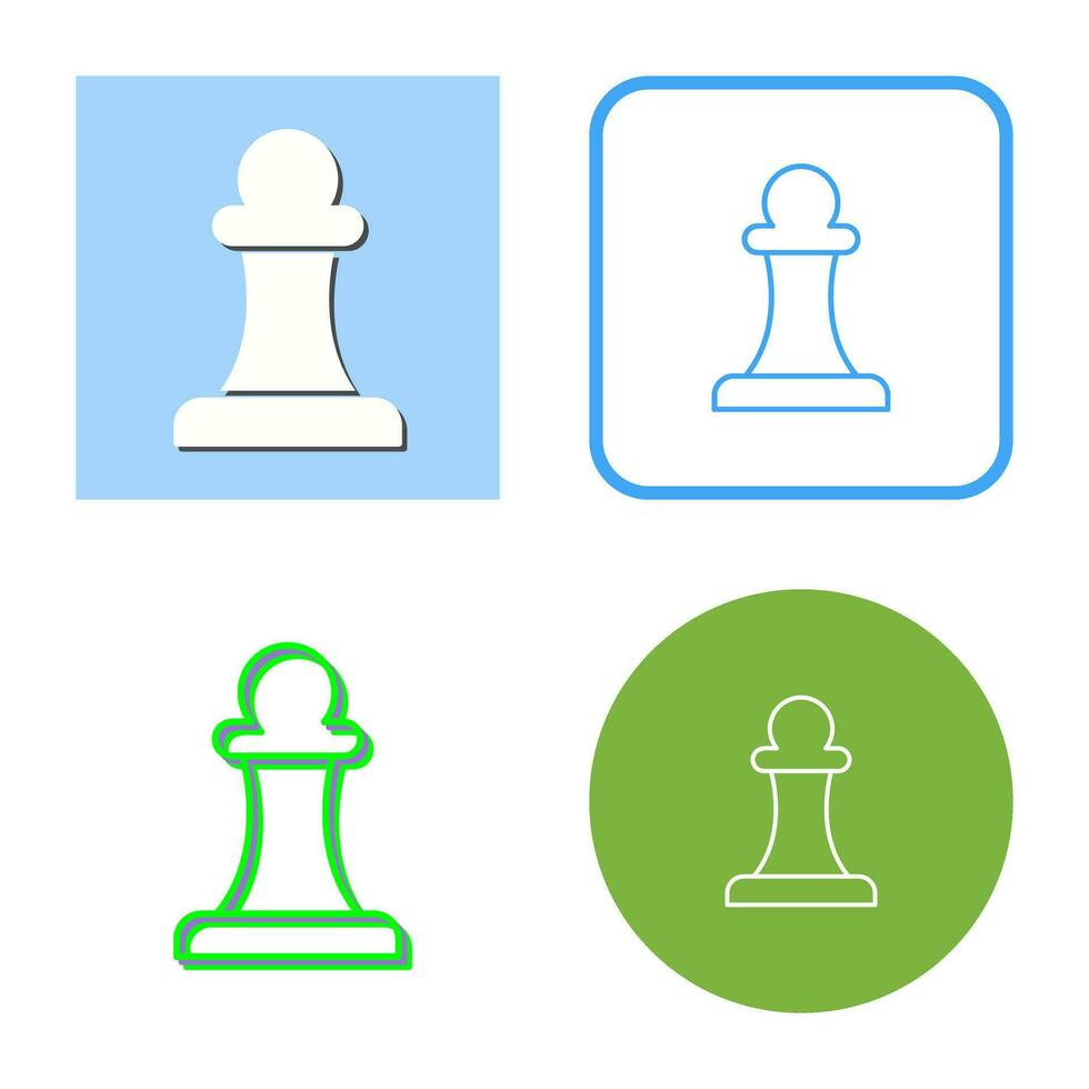 Unique Pawn Vector Icon