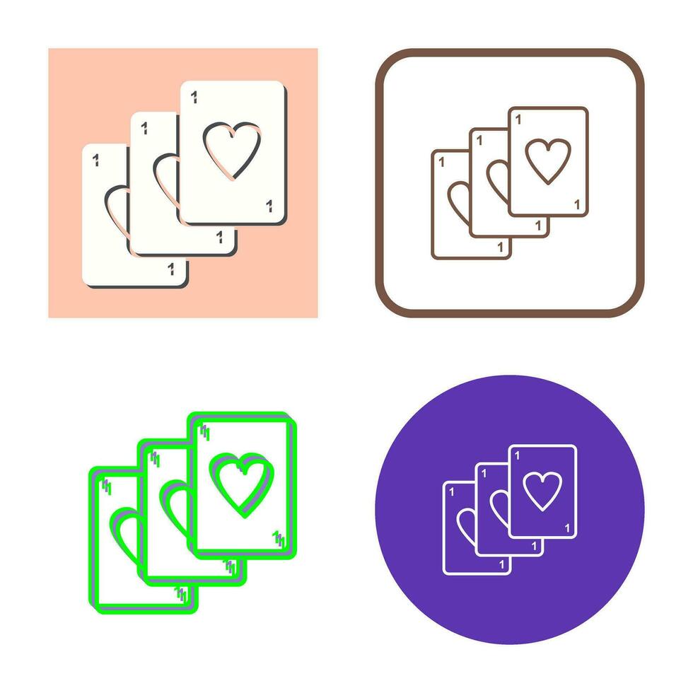 Unique Deck of Cards Vector Icon