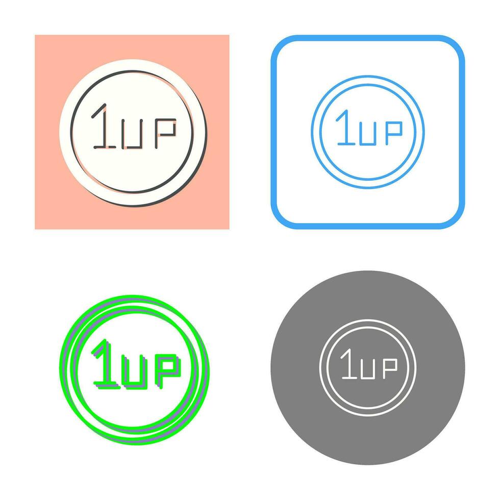 Unique 1UP Vector Icon