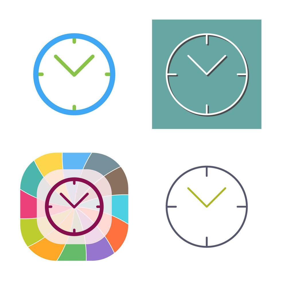 Unique Clock Vector Icon