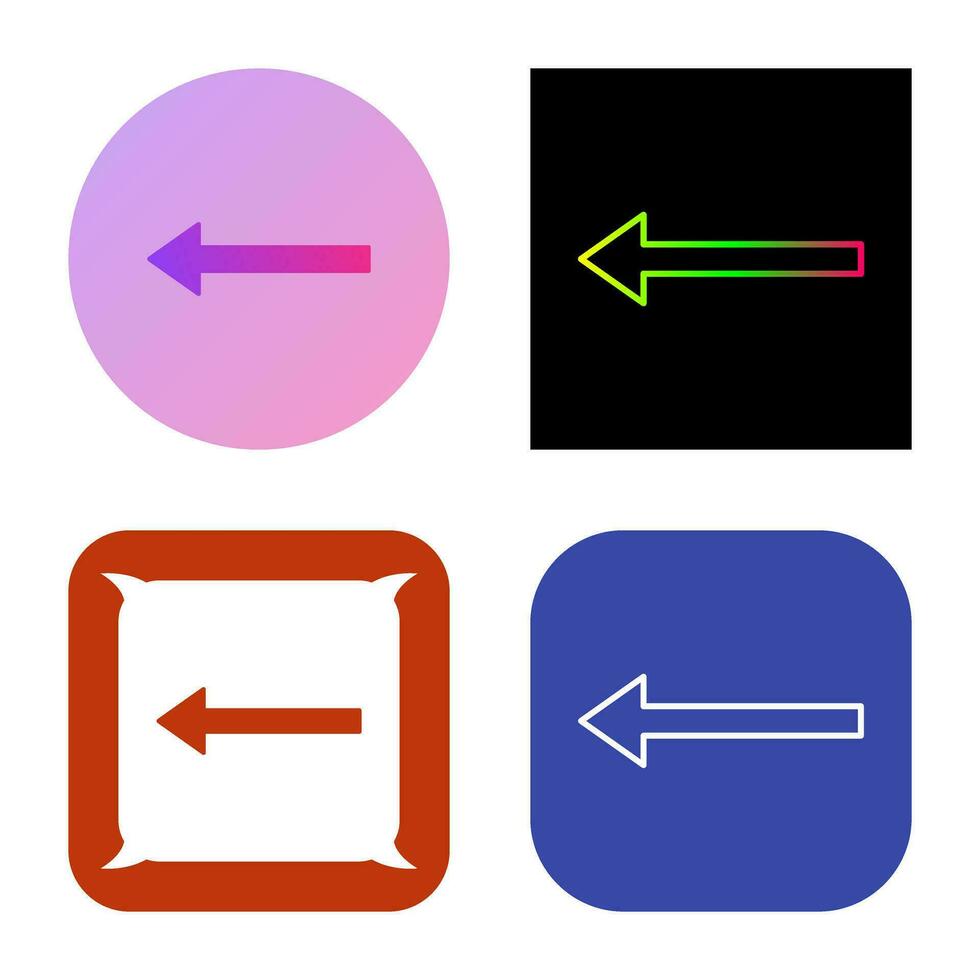 Unique Left Arrow Vector Icon