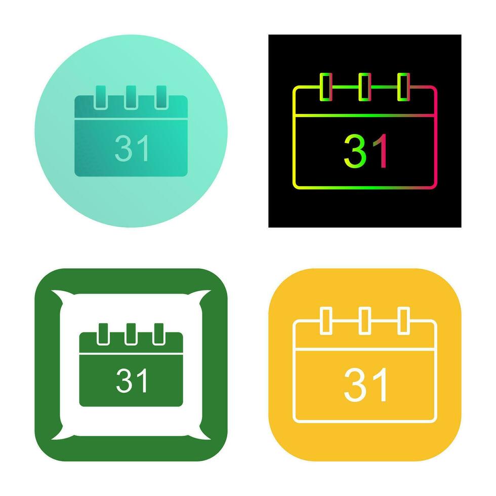 Unique Calendar Vector Icon