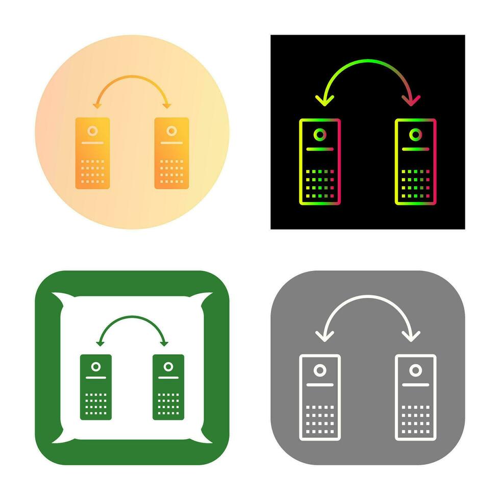 Unique Connected Systems Vector Icon