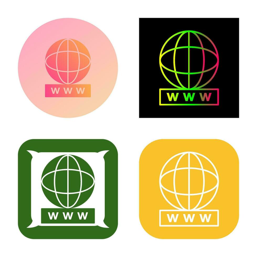 Unique World Wide Web Vector Icon