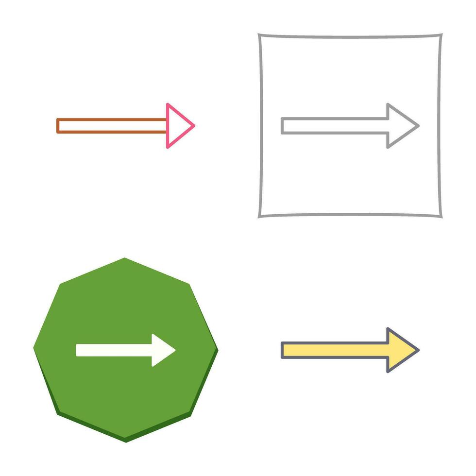 Unique Right Arrow Vector Icon