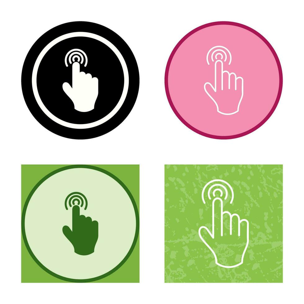 Danger of Hand Press Vector Icon