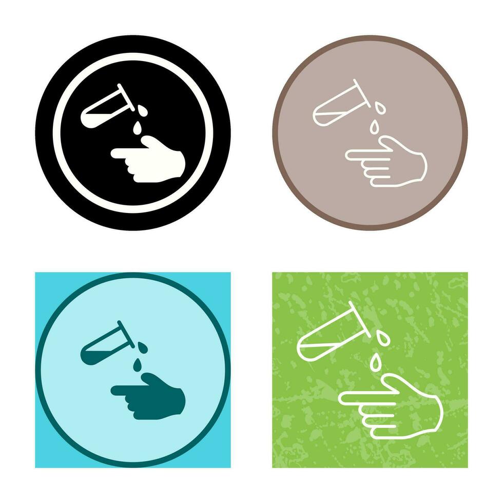Corrosive Hazard Vector Icon