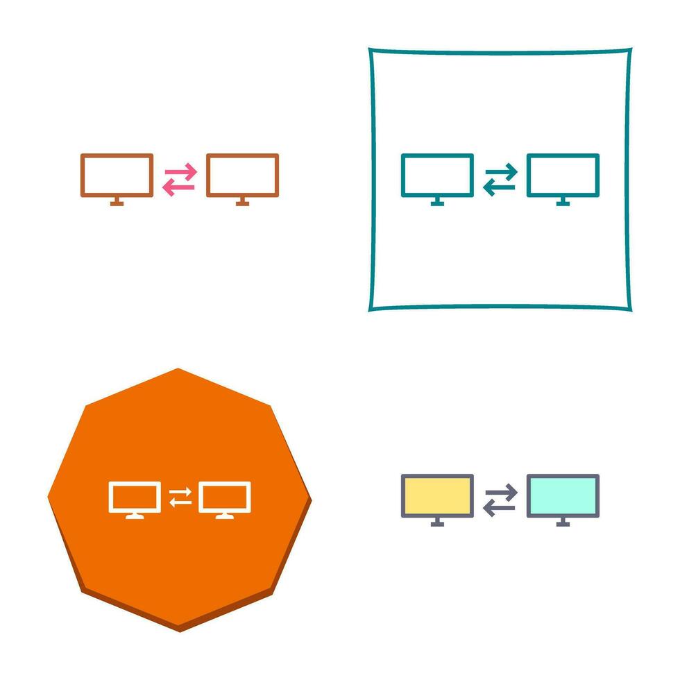 Unique Sharing Systems Vector Icon