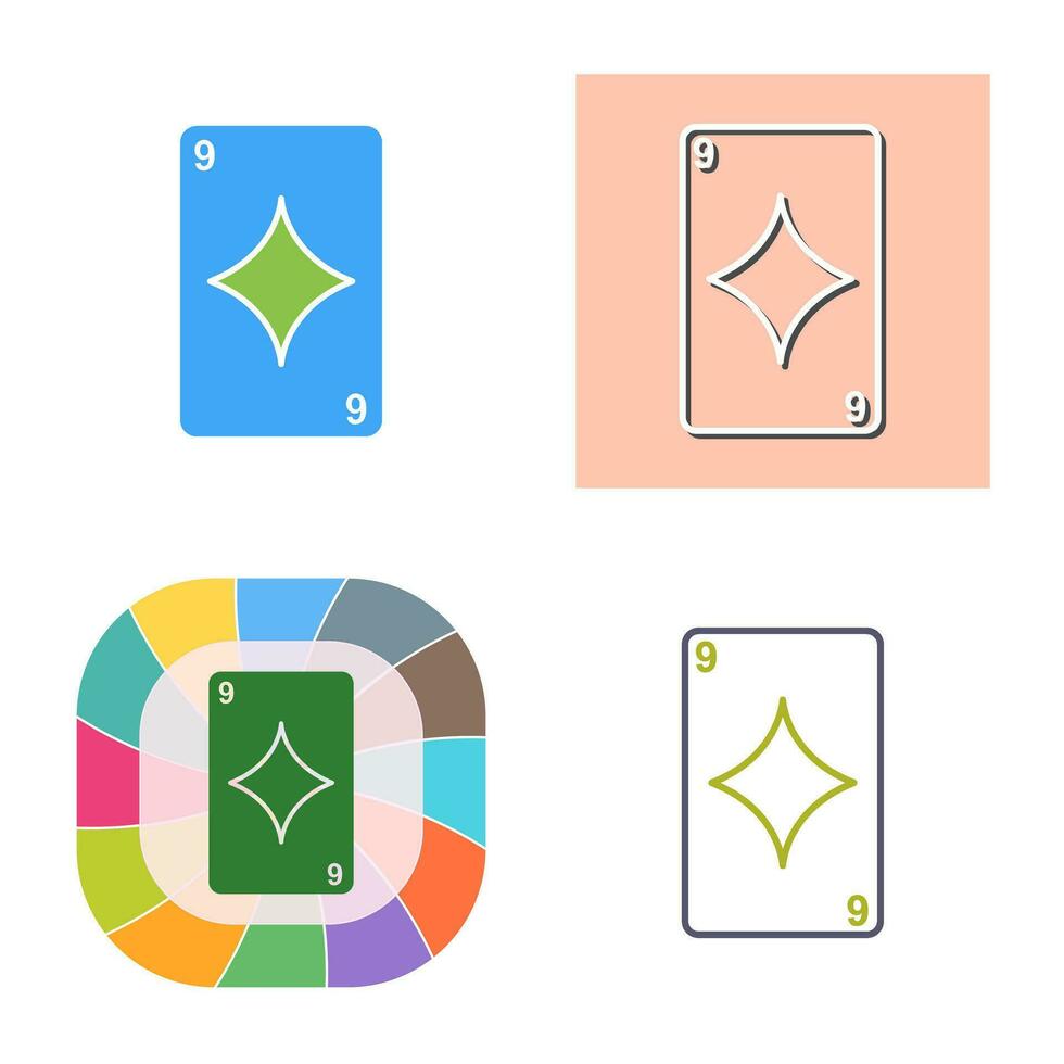 Diamonds Card Vector Icon