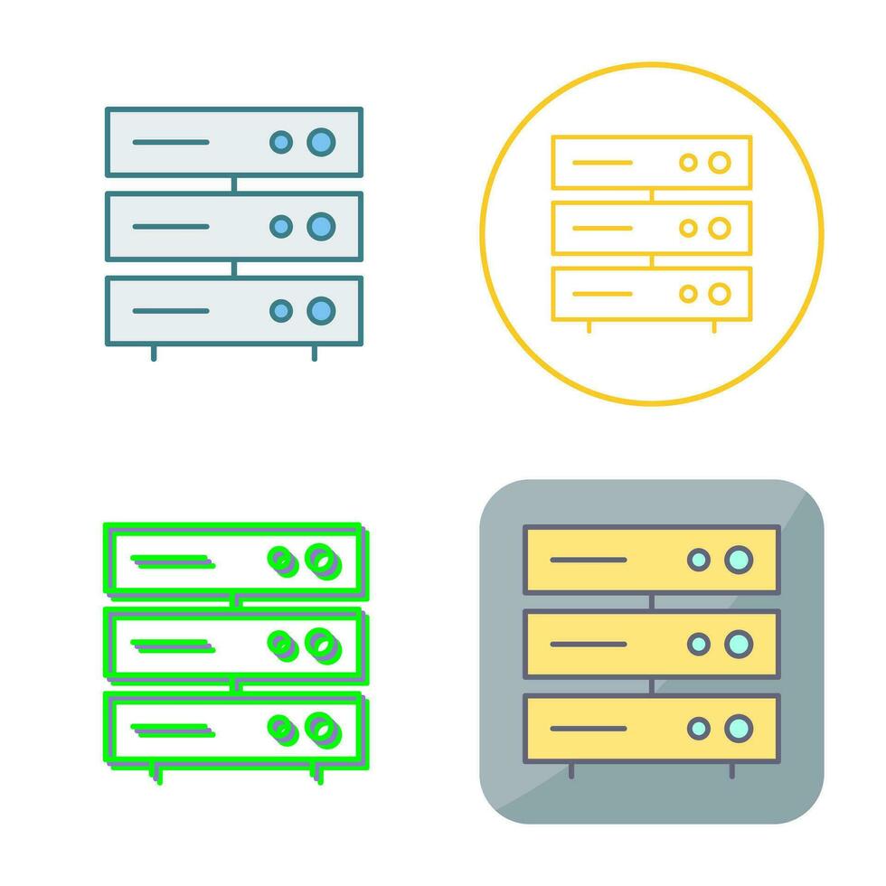 Unique Server Network Vector Icon