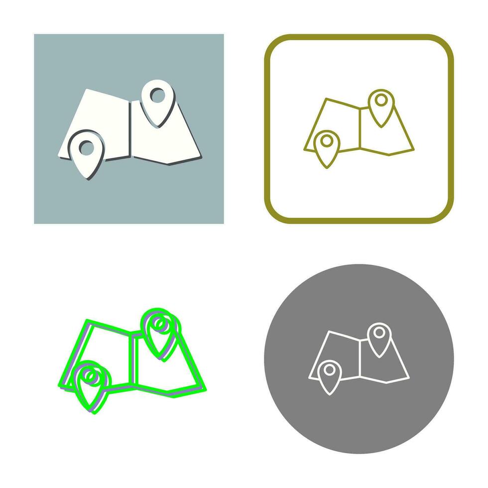 Folded Map Vector Icon