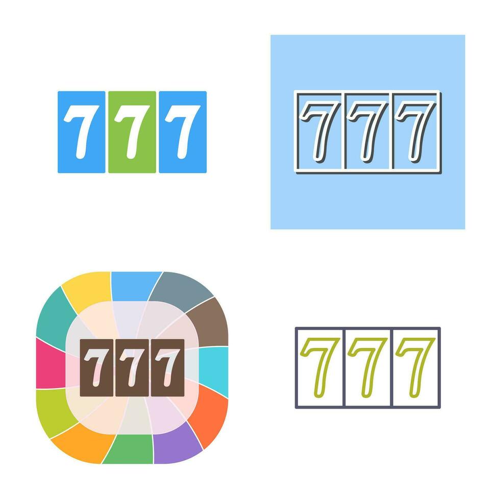 Triple Sevens Vector Icon