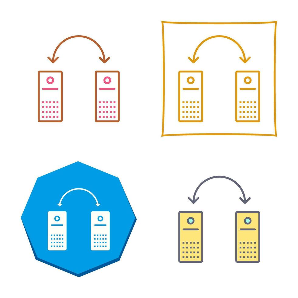 icono de vector de sistemas conectados únicos