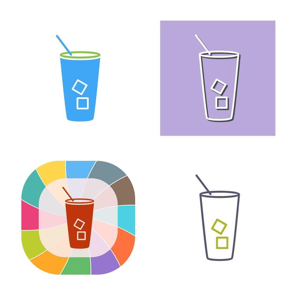 Iced Coffee Vector Icon