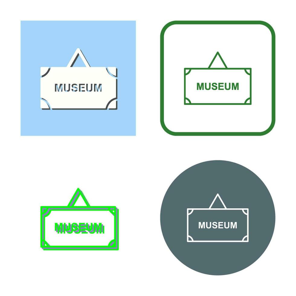 Museum Tag Vector Icon