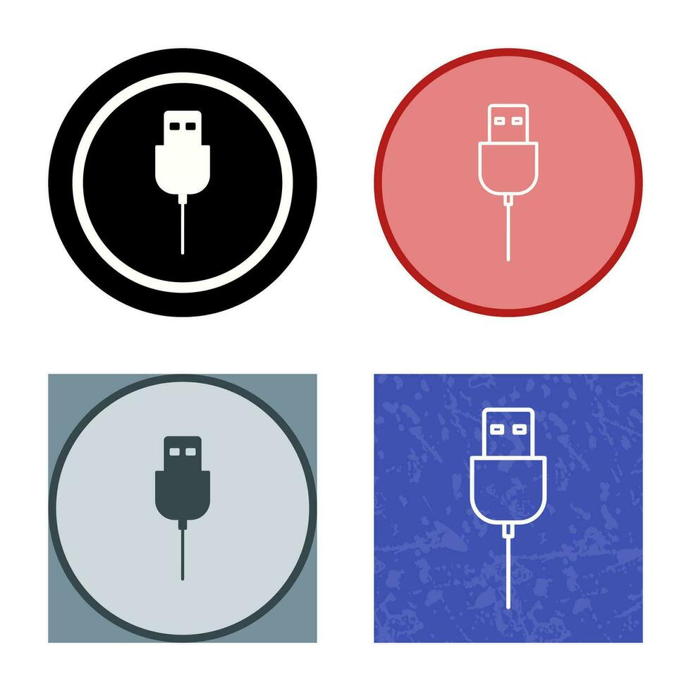 Unique USB Cable Vector Icon