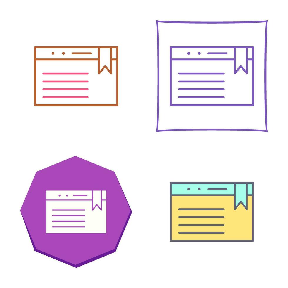 Unique Bookmarking Services Vector Icon