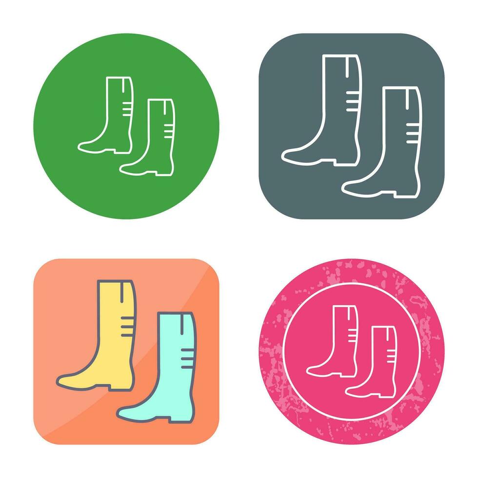 icono de vector de botas de jardinería