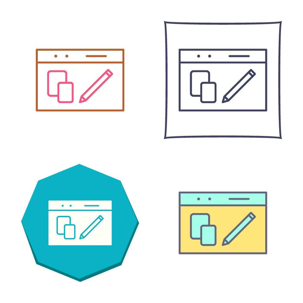 Unique Website Design Vector Icon