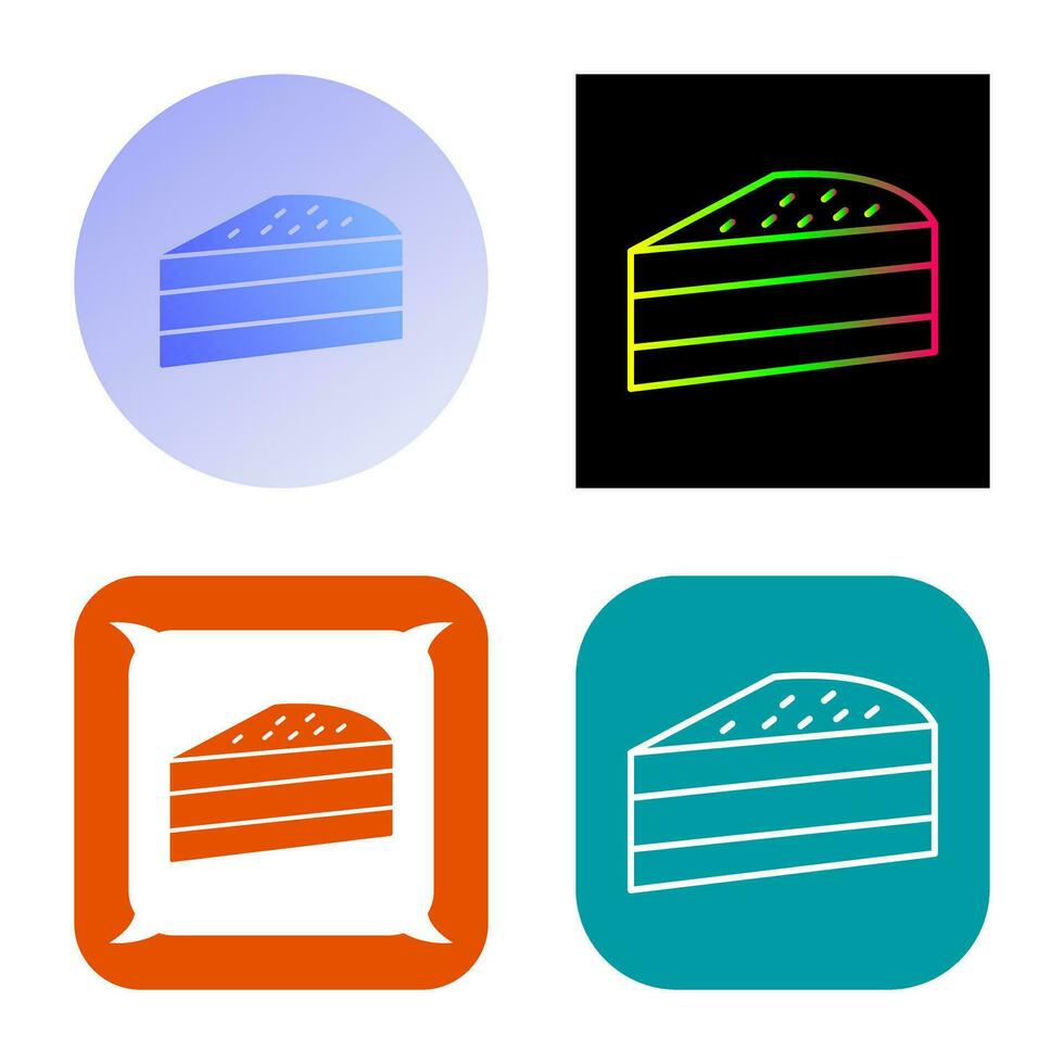 icono de vector de rebanada de pastel