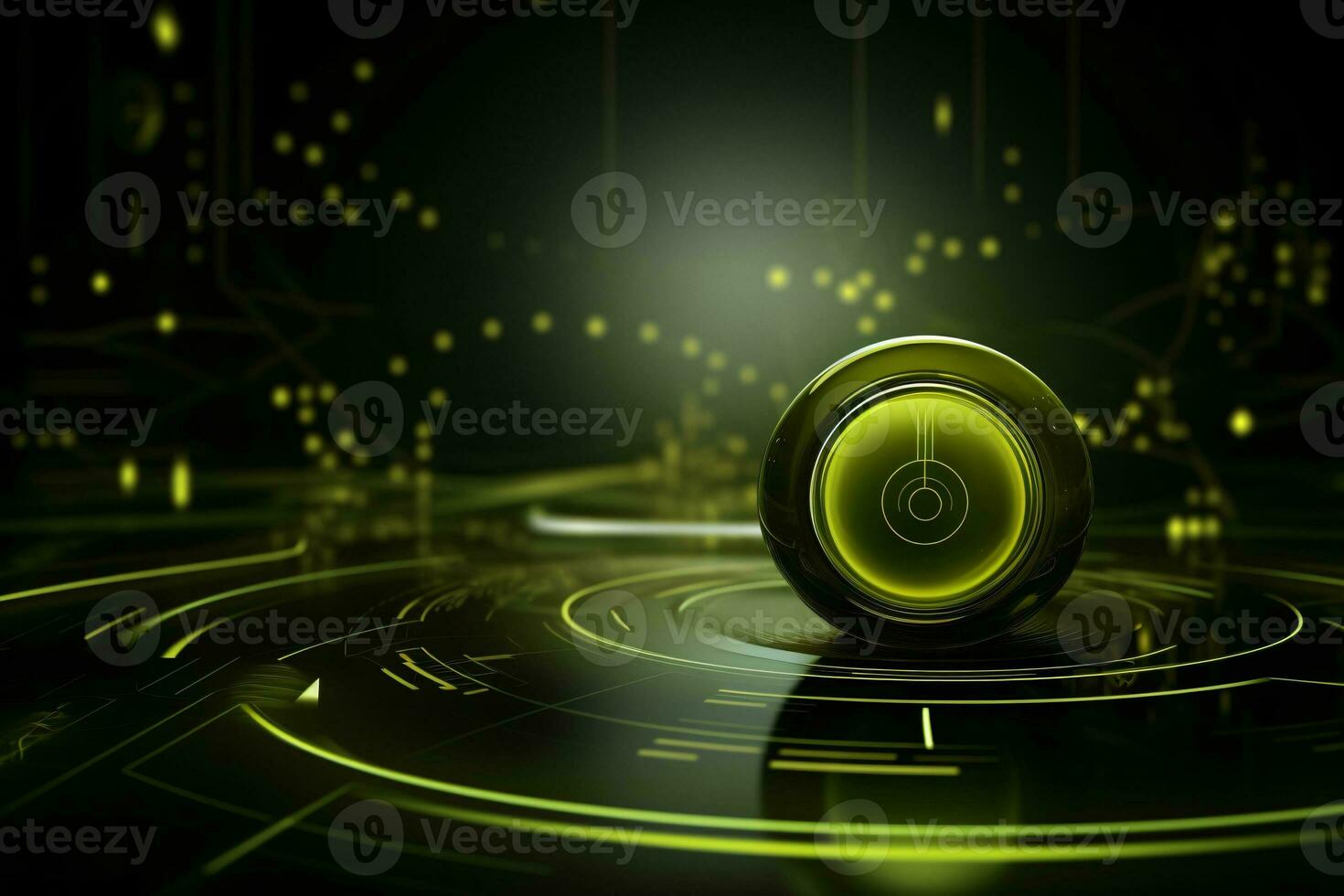 Olive futuristic technology style template background, AI Generative photo
