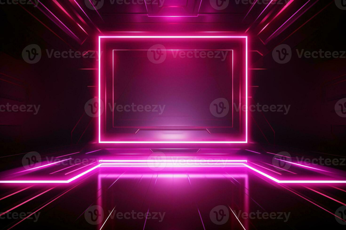 Magenta futuristic technology style template background, AI Generative photo