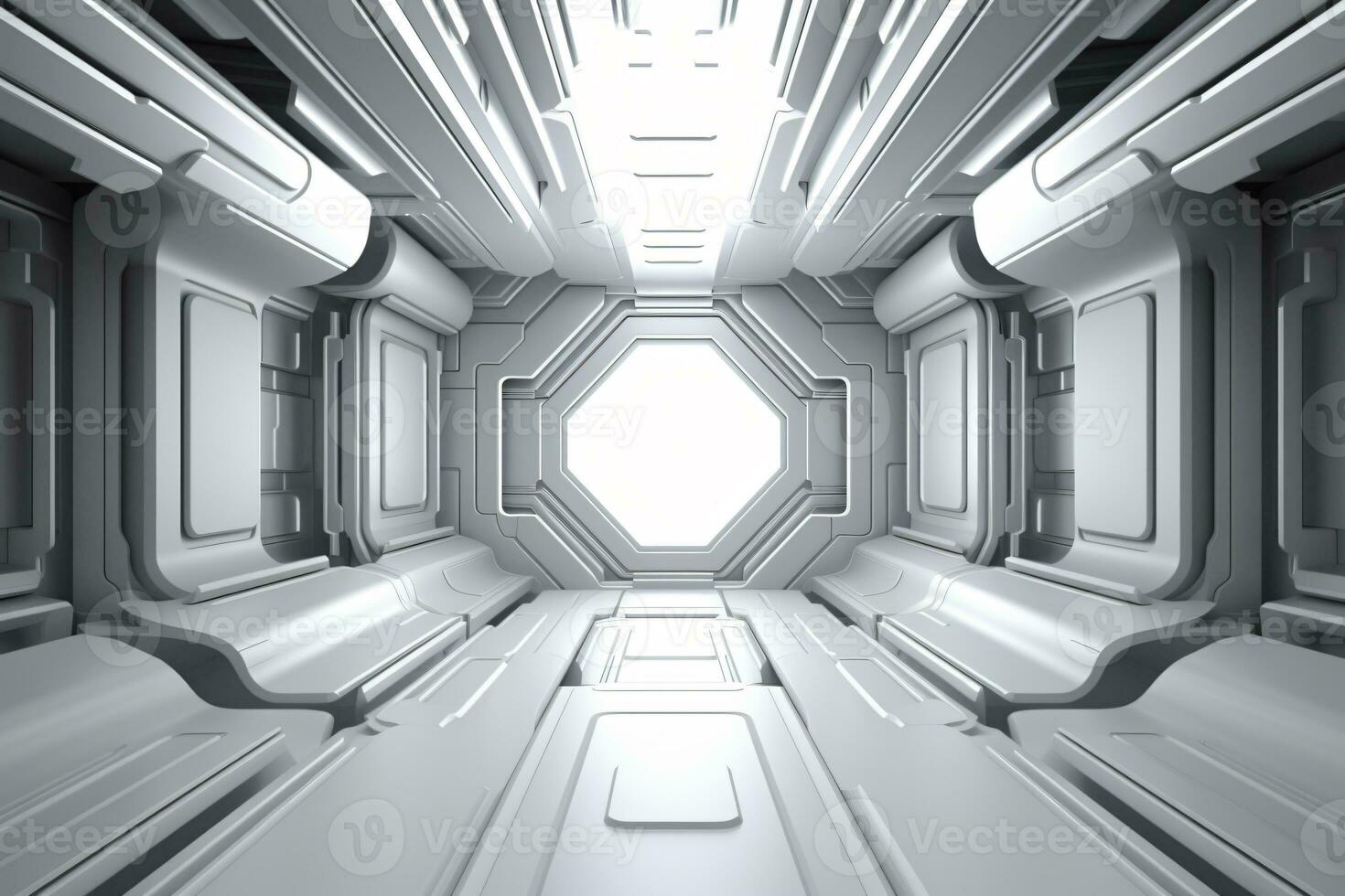 Gray futuristic technology style template background, AI Generative photo