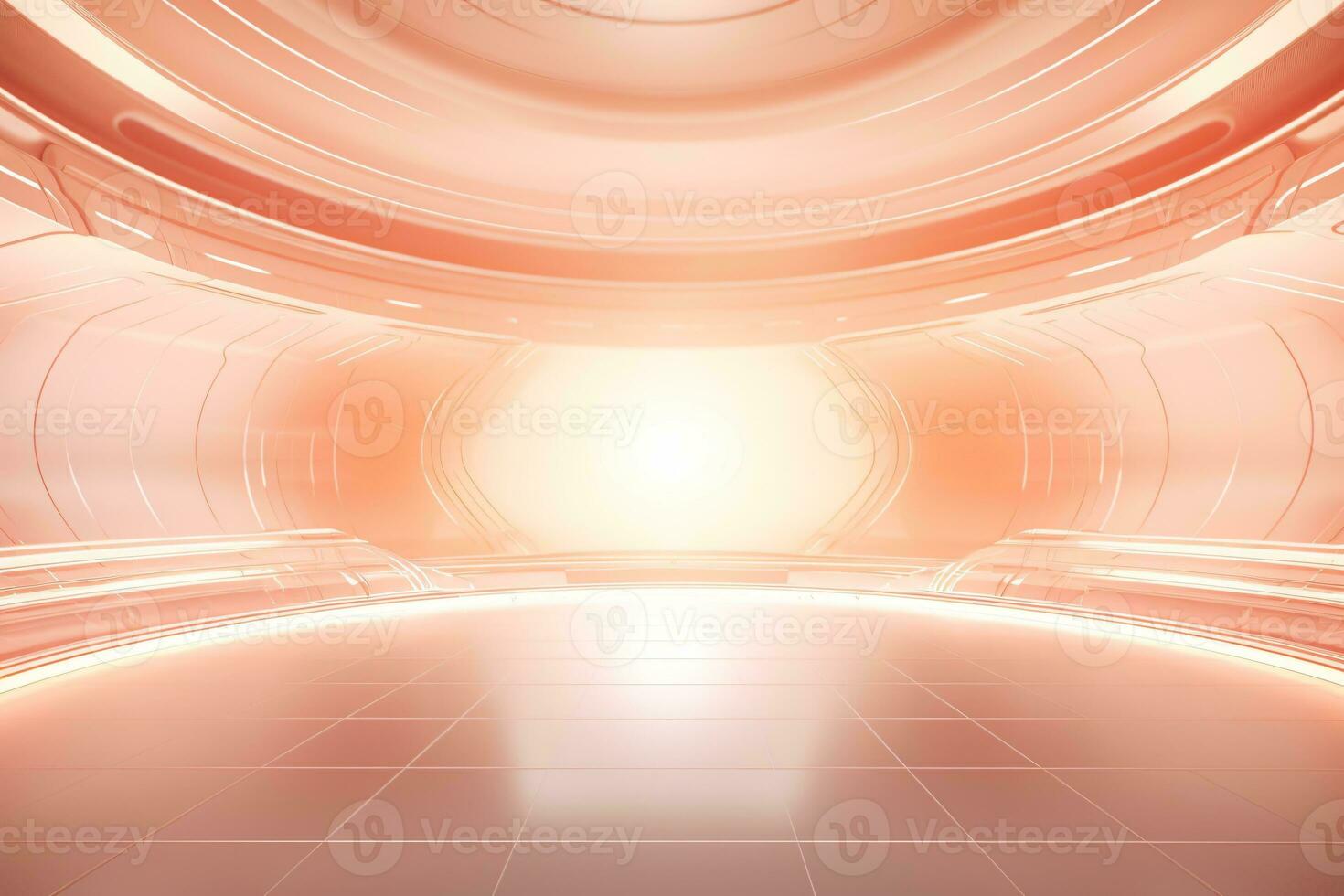 Peach futuristic technology style template background, AI Generative photo