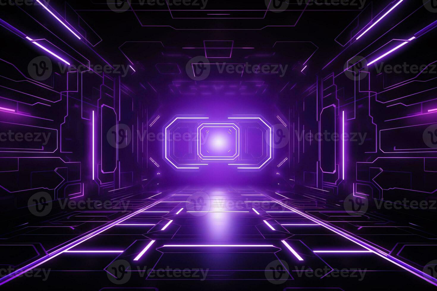 Purple futuristic technology style template background, AI Generative photo