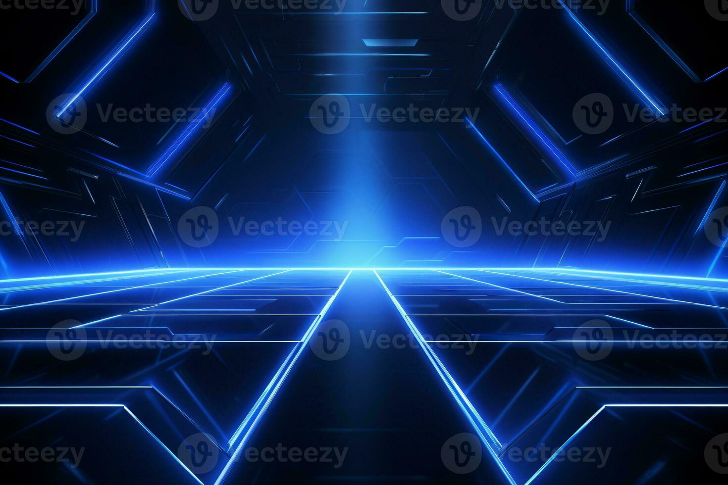 Sapphire futuristic technology style template background, AI Generative photo