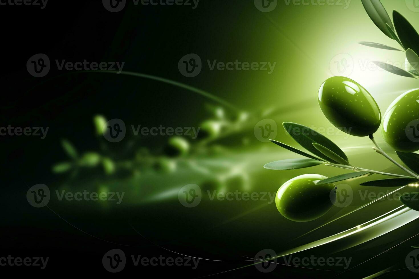 Olive futuristic technology style template background, AI Generative photo