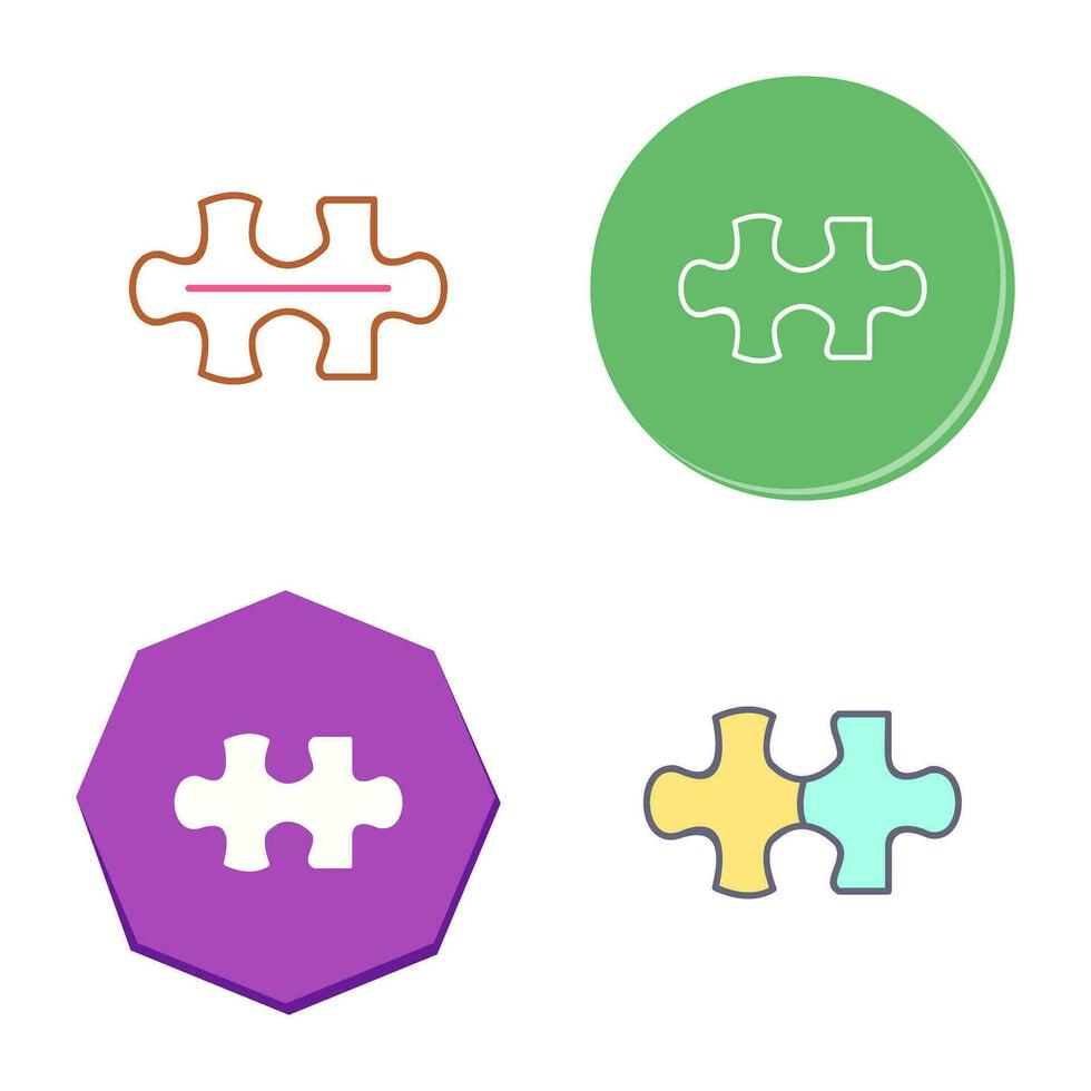 Unique Puzzle Piece Vector Icon
