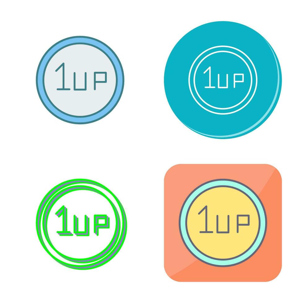 Unique 1UP Vector Icon