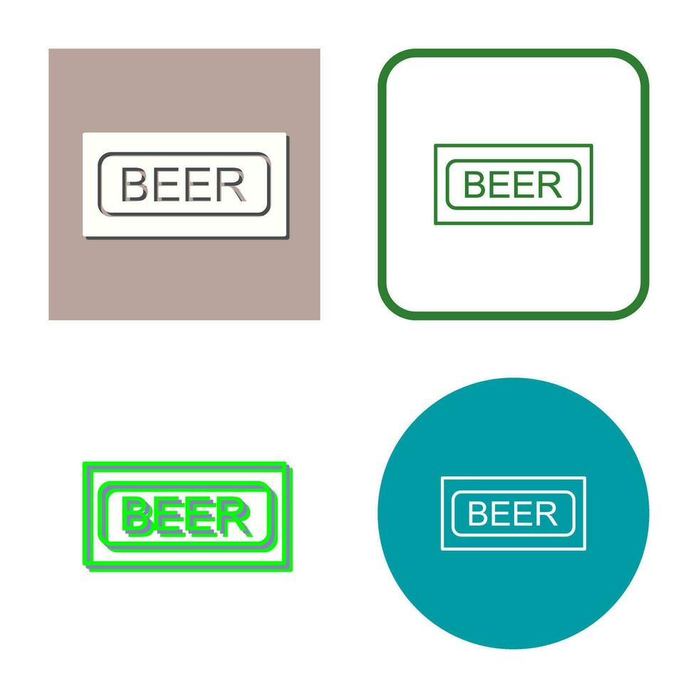 icono de vector de signo de cerveza