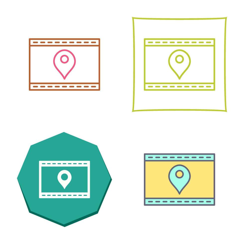 Unique Location Web Advertising Vector Icon