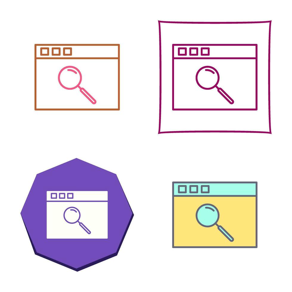 Unique Browser Vector Icon