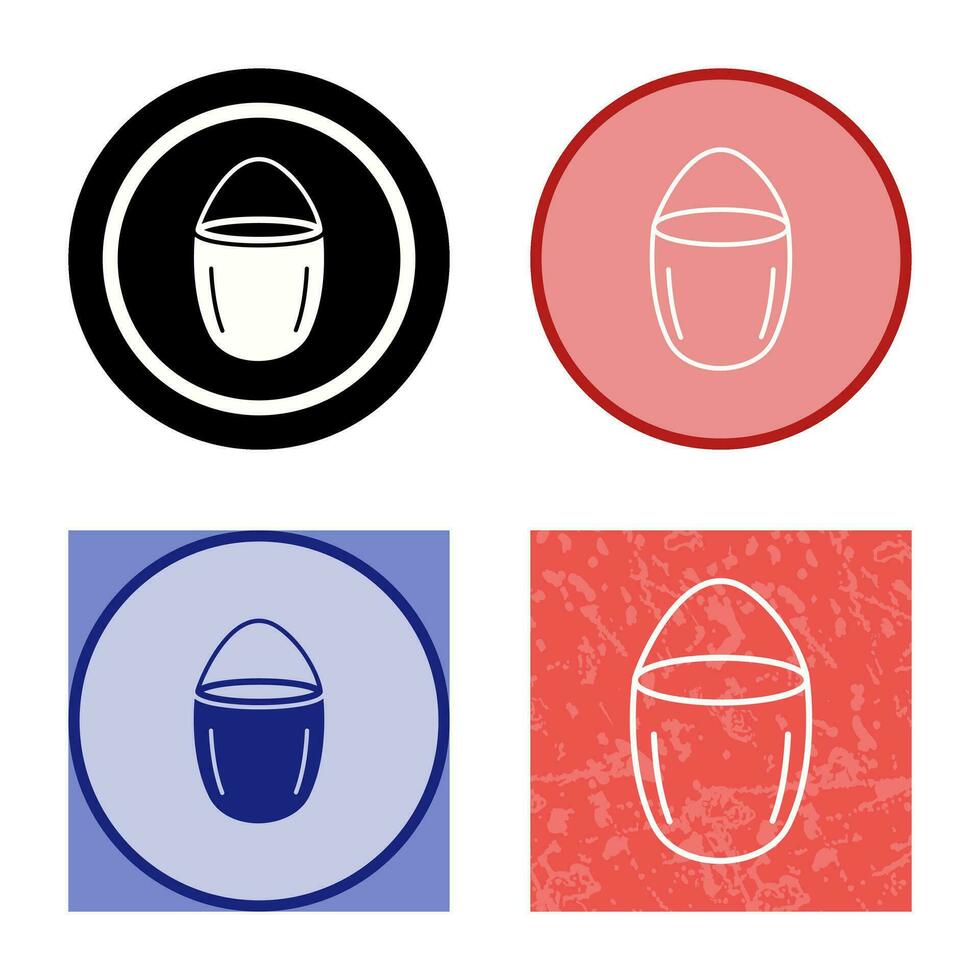 Unique Water Bucket Vector Icon