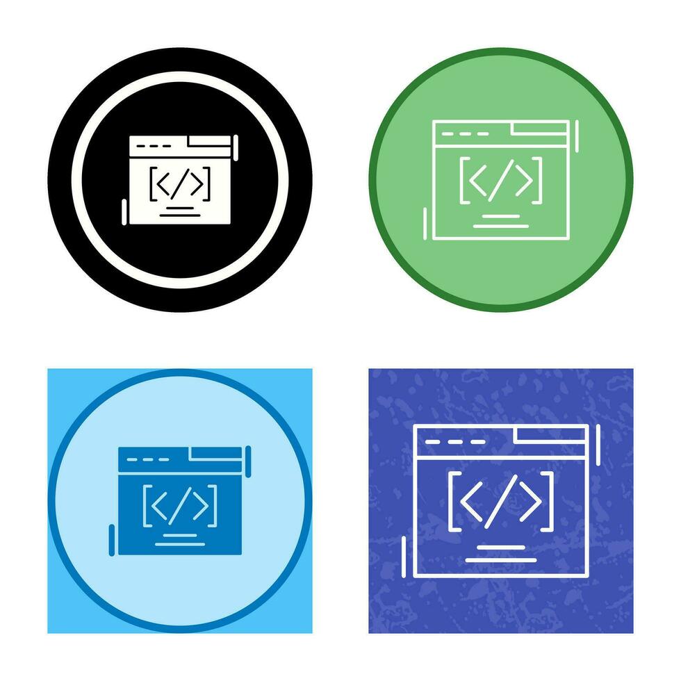 Web Coding Vector Icon