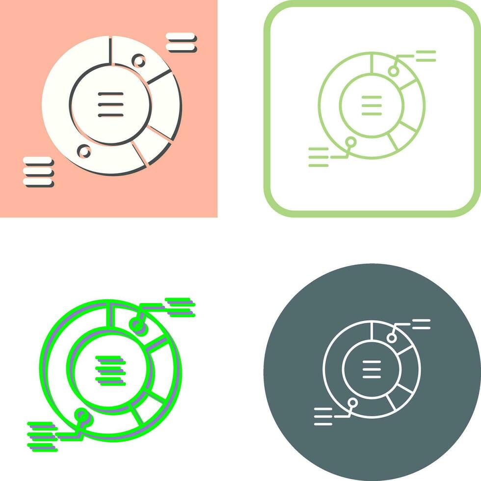 icono de vector de gráfico circular