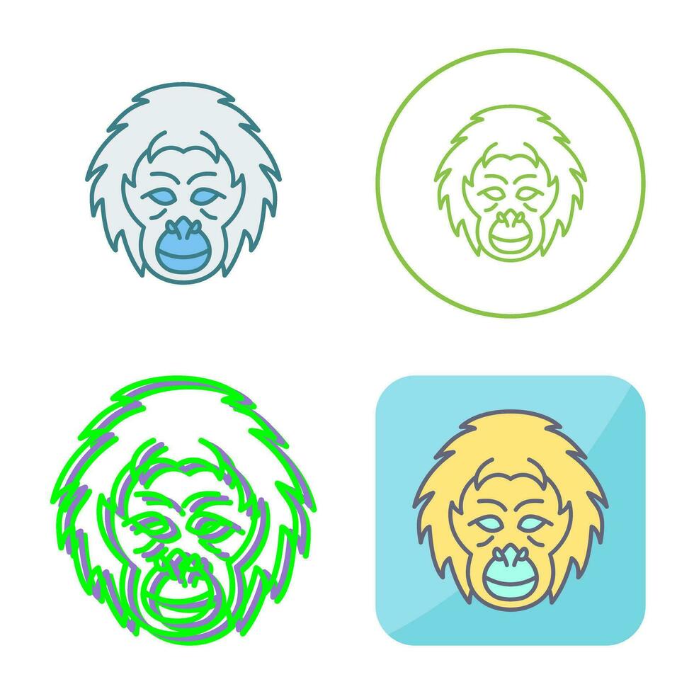 Orangutan Vector Icon