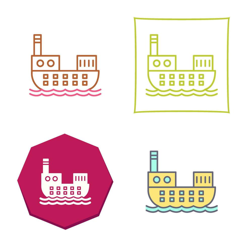 Cargo Ship Vector Icon