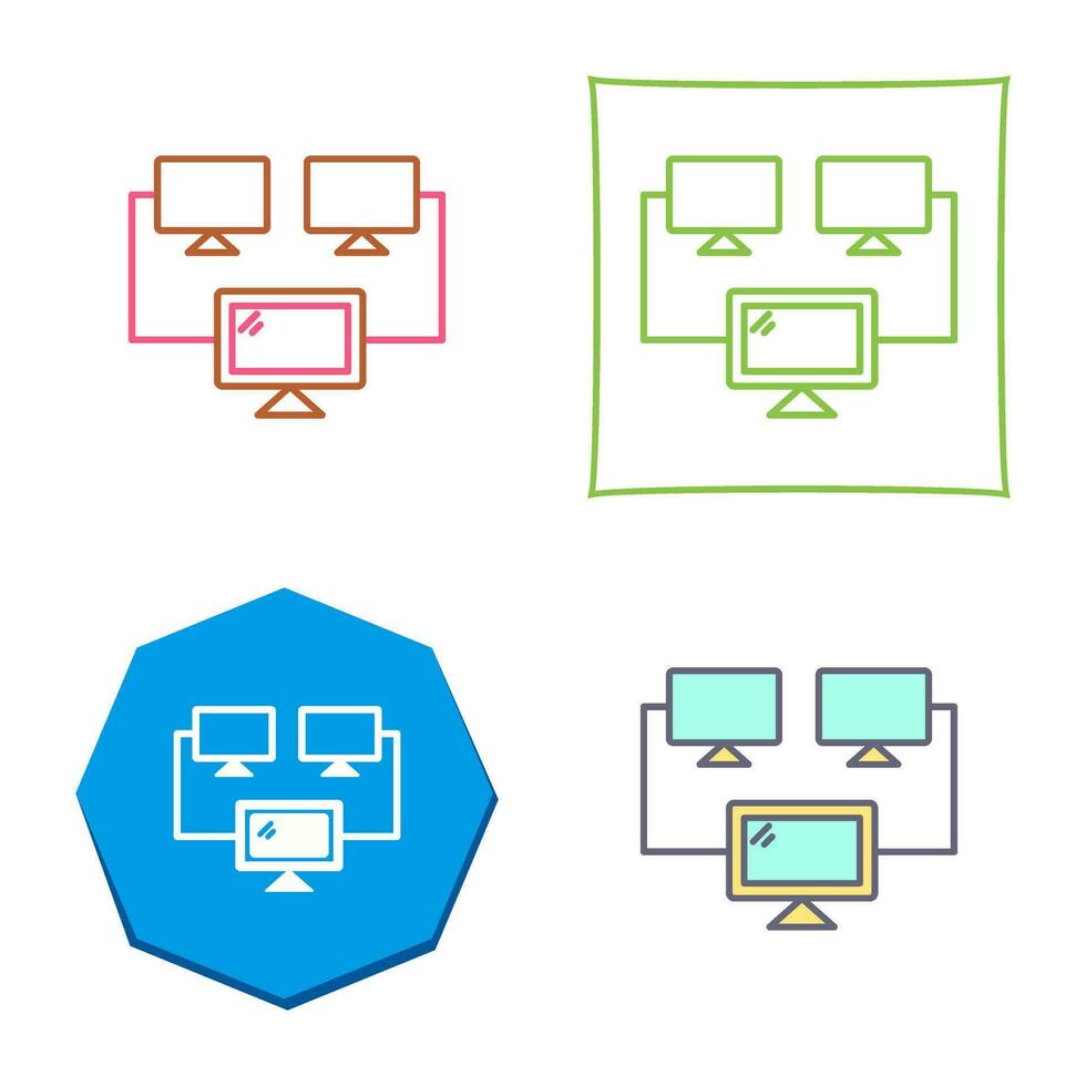 Connected Systems Vector Icon