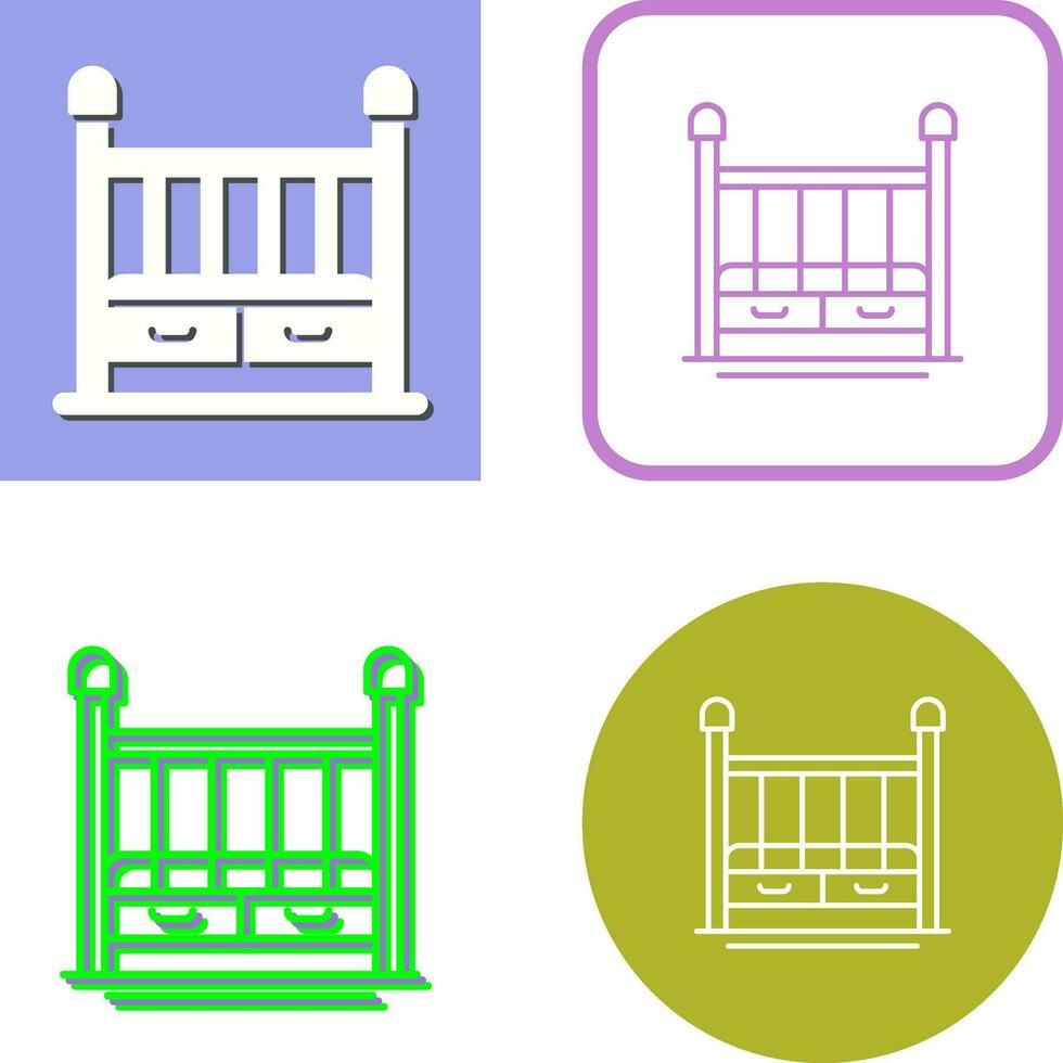 Baby Crib Vector Icon