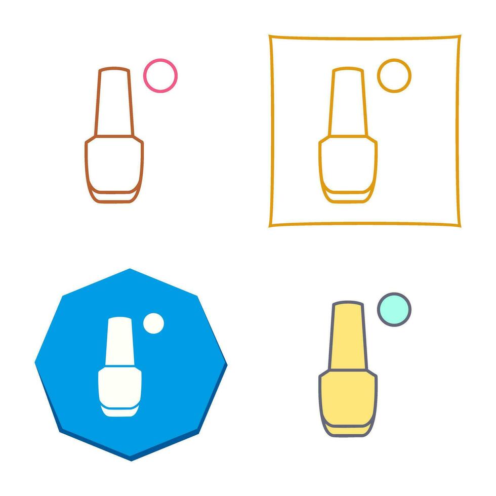 icono de vector de esmalte de uñas