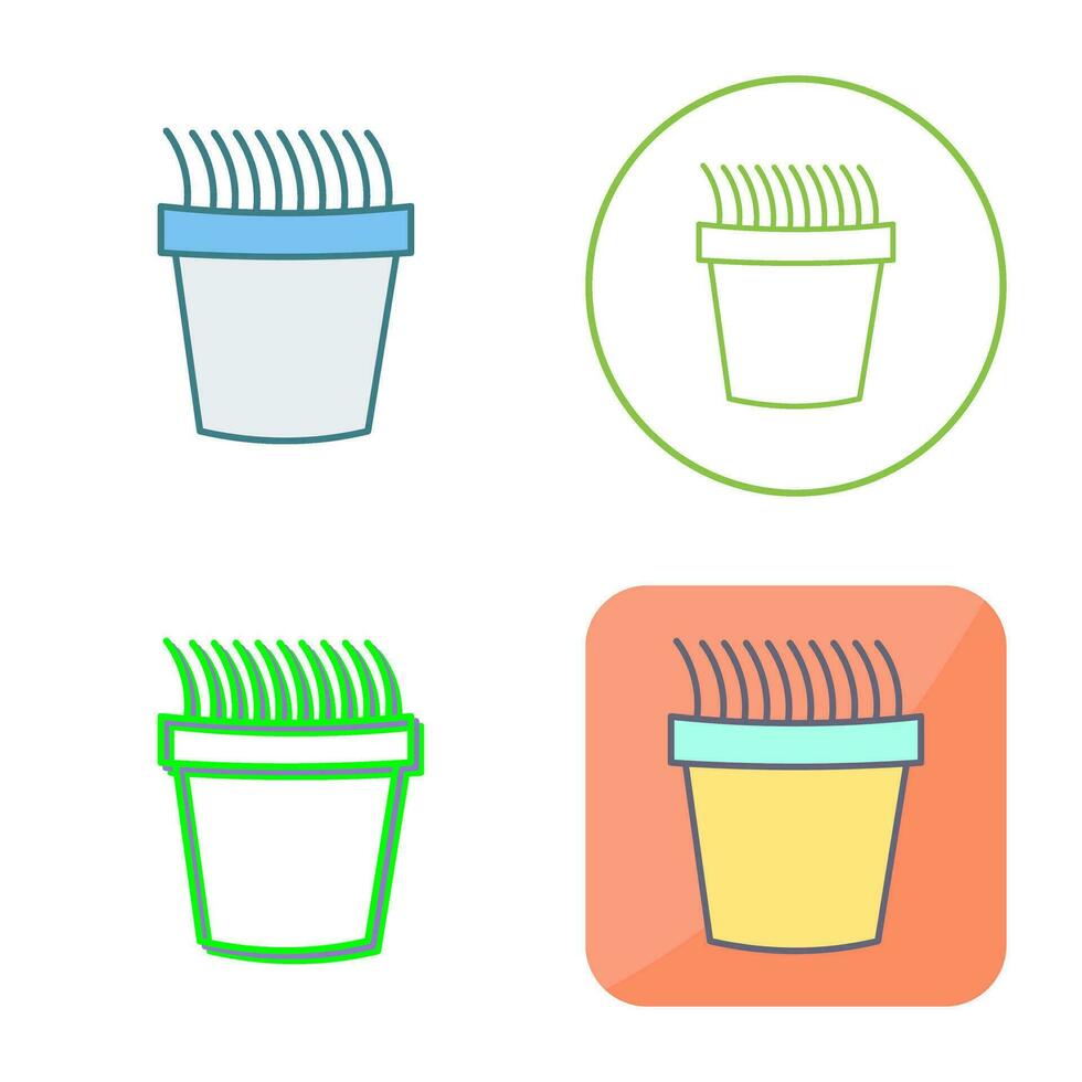 Grass Pot Vector Icon