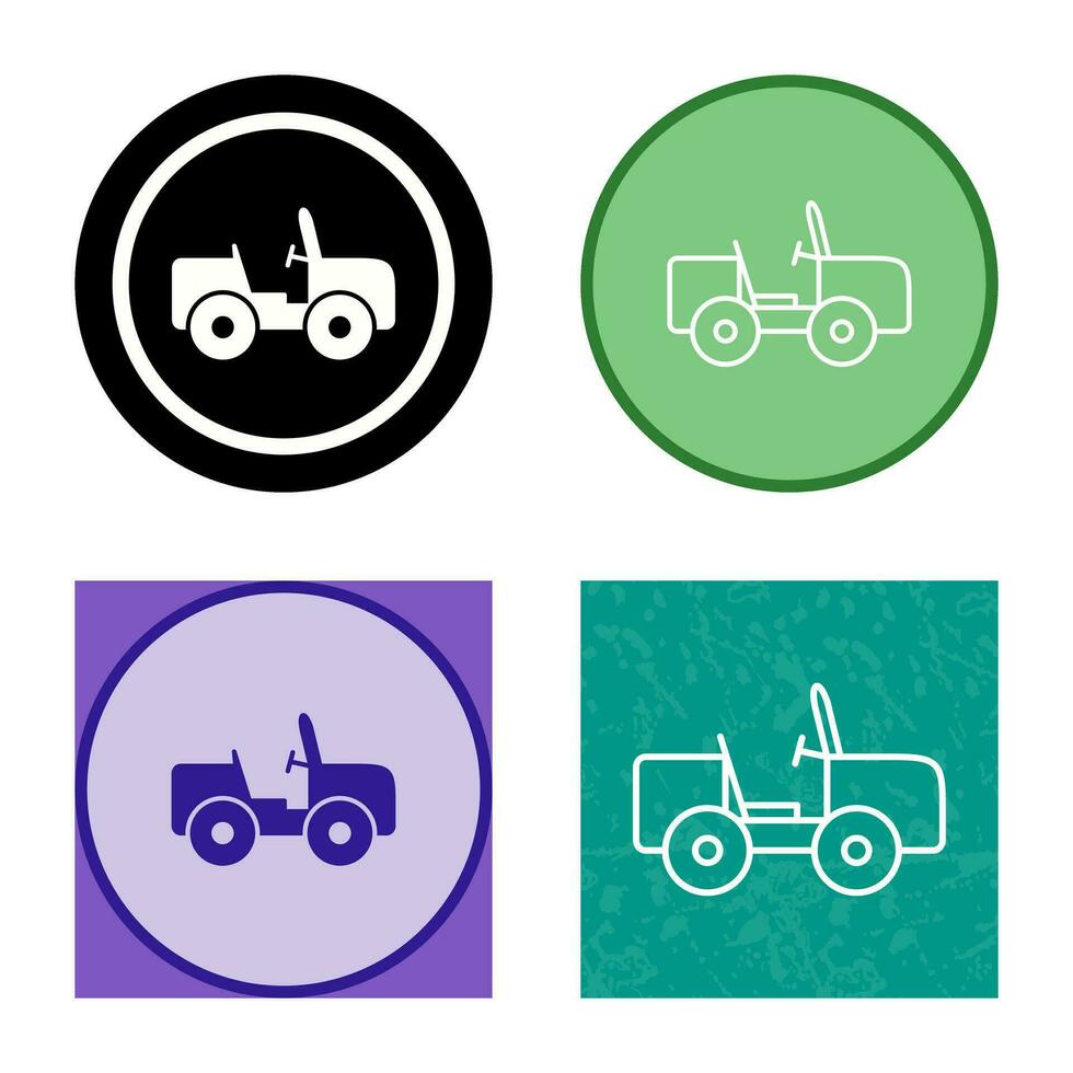 safari, jeep, vector, icono vector