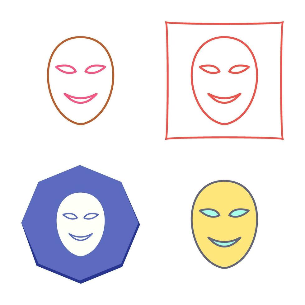 icono de vector de máscara facial antigua